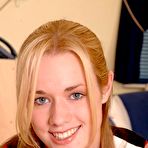 First pic of Delicious UK blonde in sheer black stockings getting naughty