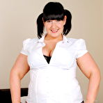 First pic of Horny British big breasted mature slut having sex alone