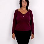 First pic of Curvy and tanlined Romana strips at her casting