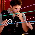 First pic of Busty milf in stockings Rayveness is stimulating the clit when beading pussy on the young stick