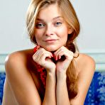 Third pic of Cute teen doll Indiana A with sexy nude tits hotly poses in nothing but red beads