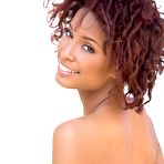 Third pic of Sweet and seductive black chick Spencer Bliss poses and teases in stunning softcore pics