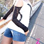 First pic of Busty asian Hana Haruna posing outside her natural big breasts!