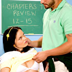 Fourth pic of Sweet teen in glasses Jenna Ross gets stripped and fucked in the classroom