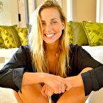 Third pic of Horny blonde Courtney Dillon hiding the beads inside hungry vagina hole