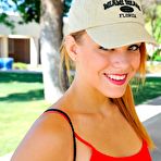 Second pic of Perky redhead girl Daisy Dalton shows off her nude teen body outdoors and makes us happy