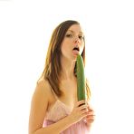 Third pic of Slender brunette teen Victoria Voss strips and pleases herself with sex toys & masturbation