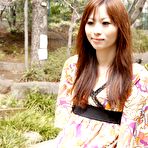 Third pic of Kinky Asian teen Shiho Goto is flashing the black panty up skirt on the bench