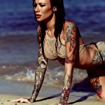 Second pic of Becky Holt in her bikini getting wet on the beach | Web Starlets