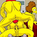 Third pic of Simpsons - Willie with Skinner fucks Edna Krabappel