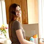 First pic of Aubrey Snow Topless in Cute Pink Shorts
