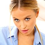 Second pic of Blonde Secretary Strips at her Desk