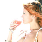 First pic of Redhead gadget Violla A is demonstrating her perfect big titties under the skies