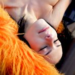 Fourth pic of Jaw dropping Lydia A shows off her nice slim body as well as her big boobs and shaved slit on cam