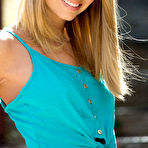 First pic of Lauren Clare Smiling Blonde Cutie Bares Perky Breasts