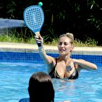 Second pic of Chloe Goodman in black bikini candids