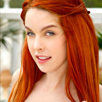 Fourth pic of Amarna Miller Spanish Redhead Removes Blue Lingerie