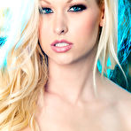 Second pic of Lux Kassidy Sultry Blonde in Red Satin Lingerie