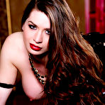 Second pic of Veronica Vain Bares Big Boobs from Tight Black Lingerie