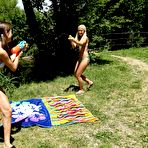 First pic of Lesbian hottie Lola Myluv plays with Silvie Luca by the lake before they enjoy a round of 69.

