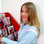 First pic of Throbbing cock gets sucked through the glory hole by Poppy Morgan that gets semen on face