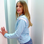 Third pic of Throbbing cock gets sucked through the glory hole by Poppy Morgan that gets semen on face