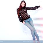 First pic of Topless Babe In Jeans and Heels