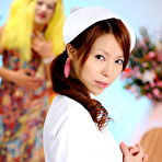 Second pic of Wild Rino Asuka provokes on tv with uniform | Japan HDV