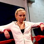 First pic of Very excited girls Nataly Von and Nikky Thorne are on the ring in the horny lesbian sex games