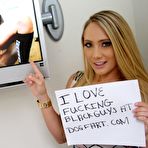 First pic of The long-awaited return of AJ Applegate has her sucking and fucking a random black cock via glory hole.