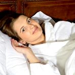 First pic of Beautiful babe Liona Levi is on the white sheets playing with her own pussy cleft