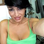 First pic of Busty Persia Pele shows her oral skills and gives head after stripping naked at the gym