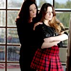 Third pic of Samantha Bentley gets seduced by a mature hot woman Magdalene St Michaels for a lesbian session