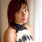 First pic of Shaved little beauty Karin P gropes her dainty tits and spreads her legs wide open.