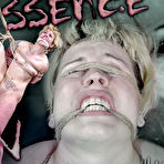 Fourth pic of SexPreviews - Elizabeth Thorn blonde in blue dress is bound in rope made to cum