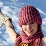 First pic of Lean Naked Brunette in the Snow