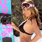 Third pic of Busty Snowboard Babe in a Bikini