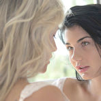 First pic of Lucy and Li Vinna licking each others shaven pussies at PinkWorld Blog