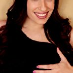 First pic of Brunette girl Sarah Jane loses off pink panty and toy fucks the nub in close up