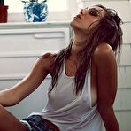 Second pic of Alexis Ren in see through wet top