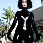 Third pic of Turned on dark haired Asian babe Dana Vespoli enjoys in fetish photo shoot with Stoya
