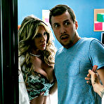 Second pic of Farrah Dahl busty professor rides a fat cock in the lab