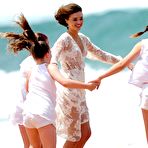Third pic of Miranda Kerr hairy pussy under see thru pants