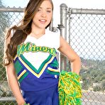 First pic of Hot brunette cheerleader Tiffany Star gets hammered with a sticky vaginal shot