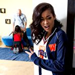 Second pic of Black cheerleaders Skin Diamond, Leilani Leeane and Ana Foxxx suck and fuck one pecker