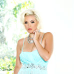 First pic of 
      Jenna Ivory spreads her pink pussy on the silver sofa
    