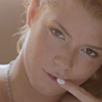 Second pic of Stunning redhead beauty Chrissy Fox stripping on the bed at PinkWorld Blog