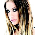 First pic of Naked glam babe Randi Wright with smoothly shaved pussy spreads her fine legs gracefully