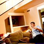 Second pic of Busty girl Katie Summers fucks until cum shot and licks sperm from the big breasts