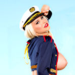 Fourth pic of 
      Sexy captain Spencer Scott fondling her tight snatch
    